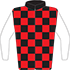 Colours: Red & Black Chequers, White Sleeves