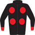Colours: Black, Red Spots & Cuffs