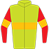 Colours: Lime Green, Gold Hoop, Red Sleeves & Gold Armbands