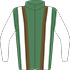 Colours: Green, Brown & White Striped Braces, White Sleeves