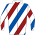 Colours: White, Blue & Red Diagonal Stripes
