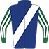 Colours: Royal Blue, White Sash, Green & White Striped Sleeves, Green Cuffs