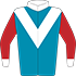 Colours: Turquoise Blue, White V & Collar, Red Sleeves & White Cuffs