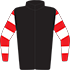 Colours: Black, Red & White Hooped Sleeves