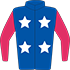 Colours: Royal Blue, White Stars & Cerise Sleeves