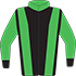 Colours: Black, Fluorescent Green Braces, Collar & Sleeves, Black Cuffs