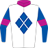 Colours: White, Royal Blue Diamonds, Cerise Collar, Royal Blue Sleeves & Cerise Armbands