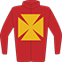 Colours: Red, Gold Maltese Cross