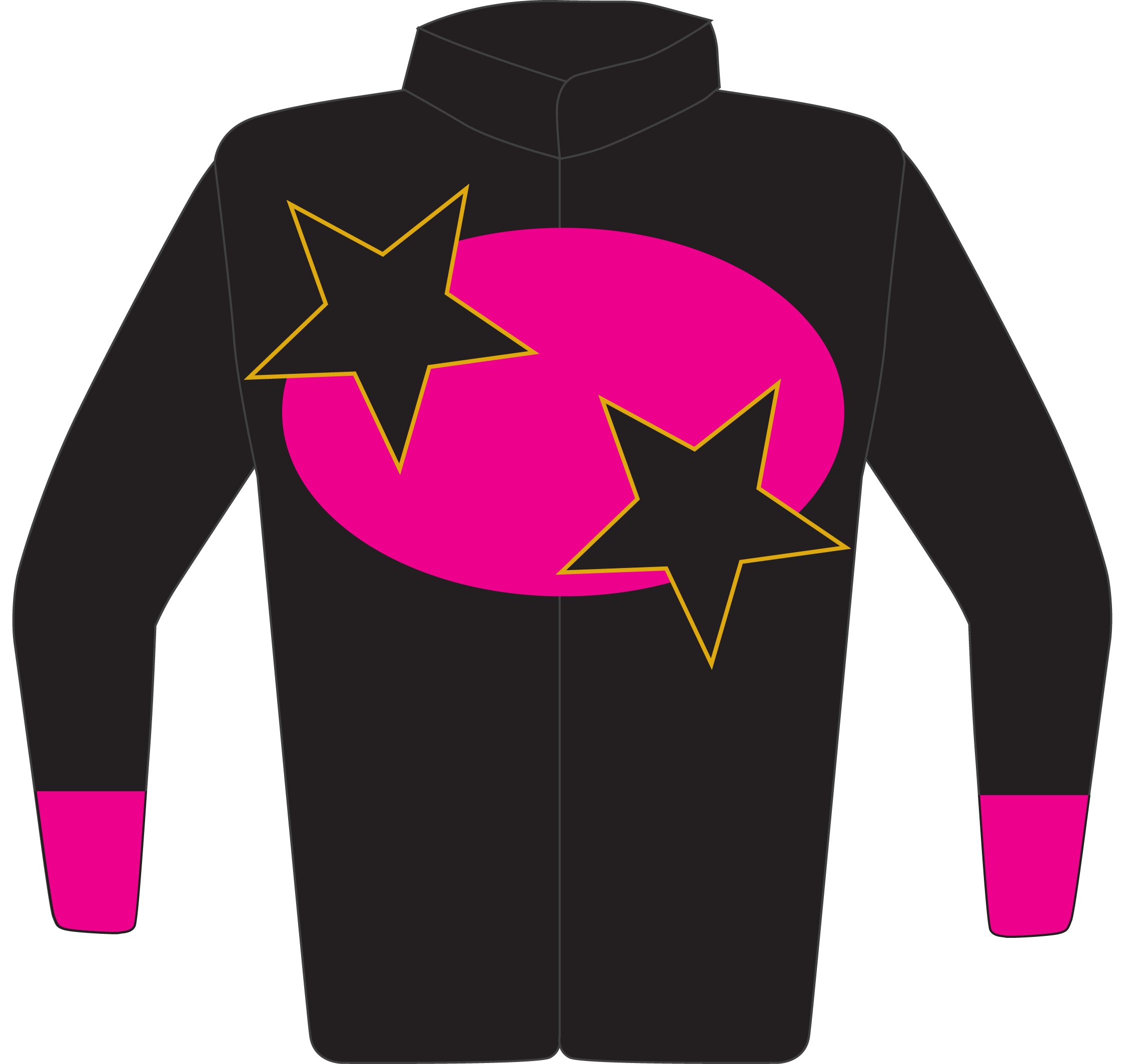 Colours: Black, Pink Oval, Black Stars & Pink Cuffs