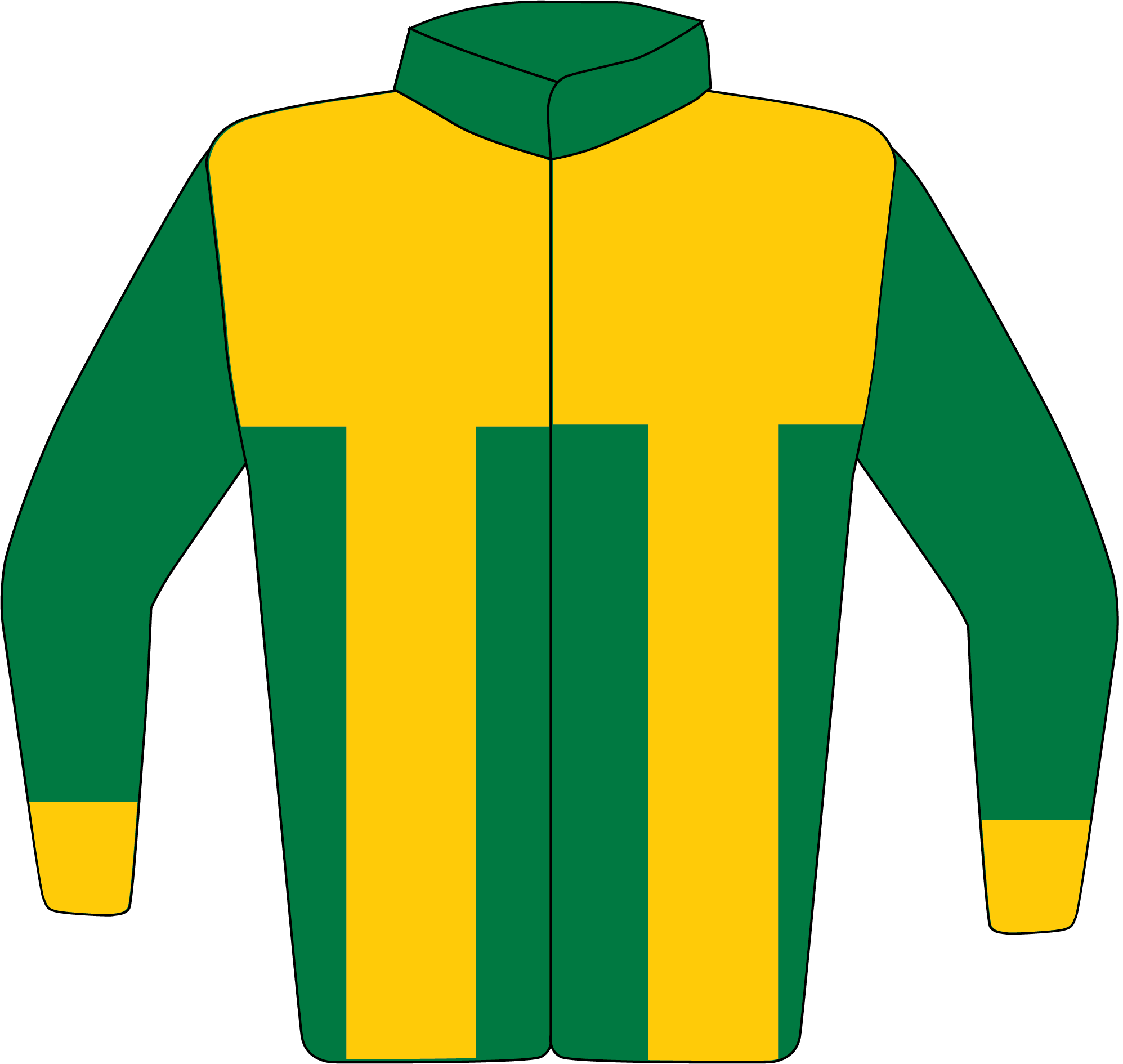 Colours: Green, Gold Yoke, Braces & Cuffs