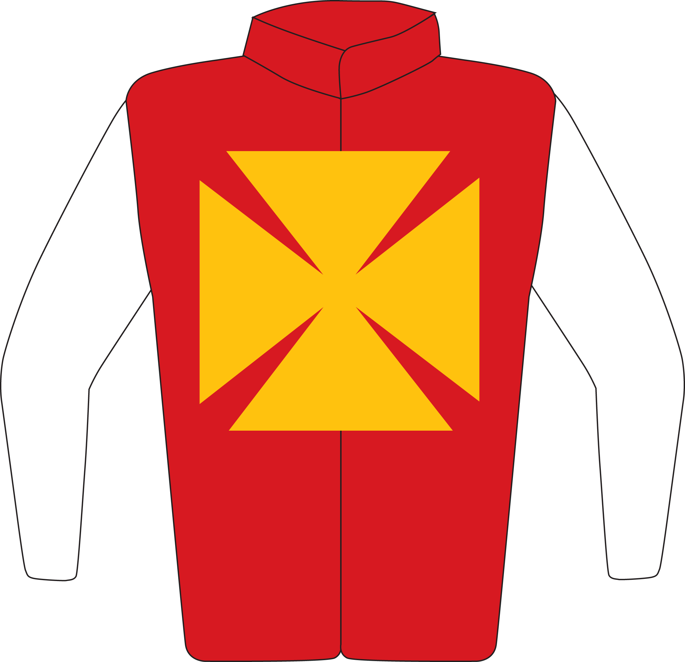 Colours: Red, Gold Maltese Cross & White Sleeves