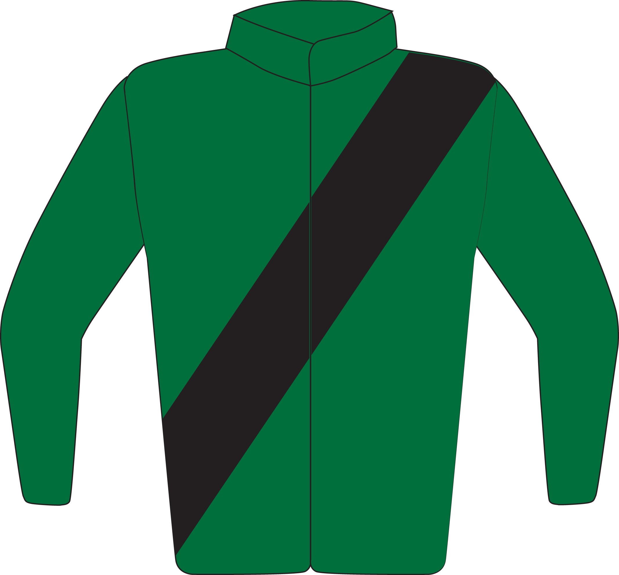 Colours: Green, Black Sash