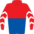 Colours: Red & Blue Halves, White Chevrons on Red Sleeves