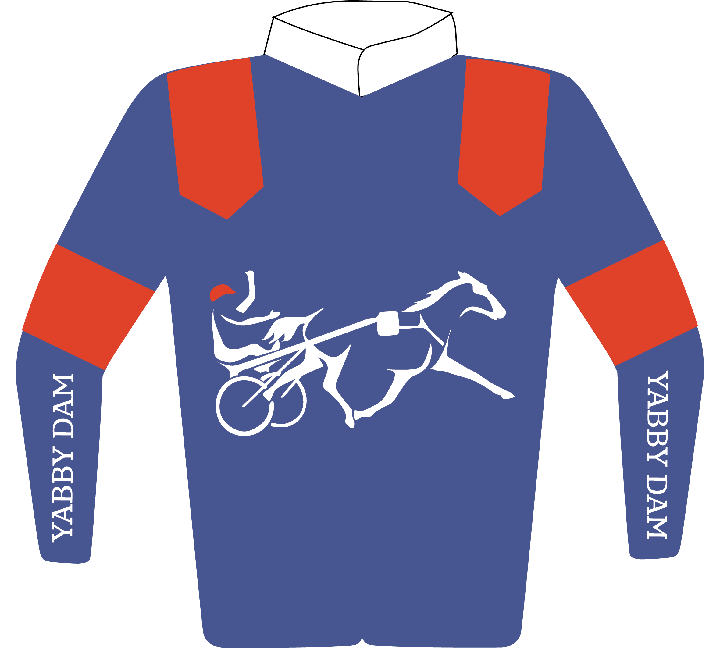 Colours: Navy Blue, Red Epaulettes, White Yabby Dam Logos & Collar, Red Armbands