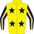 Colours: Yellow, Navy Blue Stars, Yellow & Navy Blue Striped Sleeves