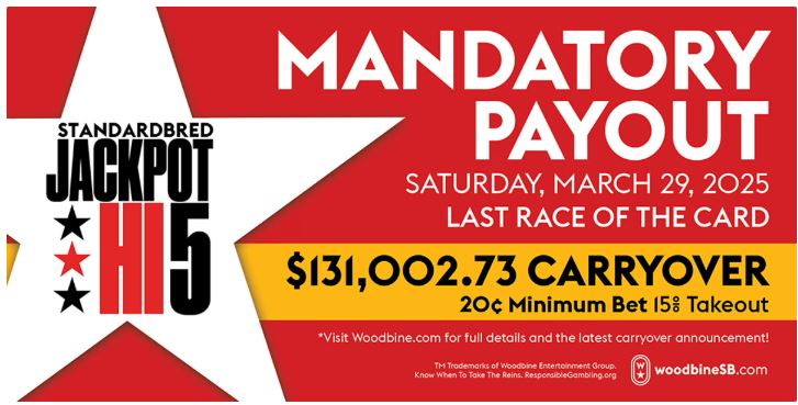 Jackpot Hi-5 Mandatory Payout scheduled for Saturday