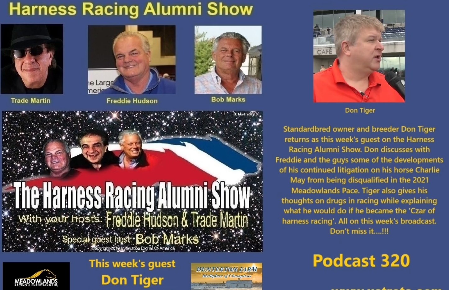 Don Tiger returns on the Harness Racing Alumni Show